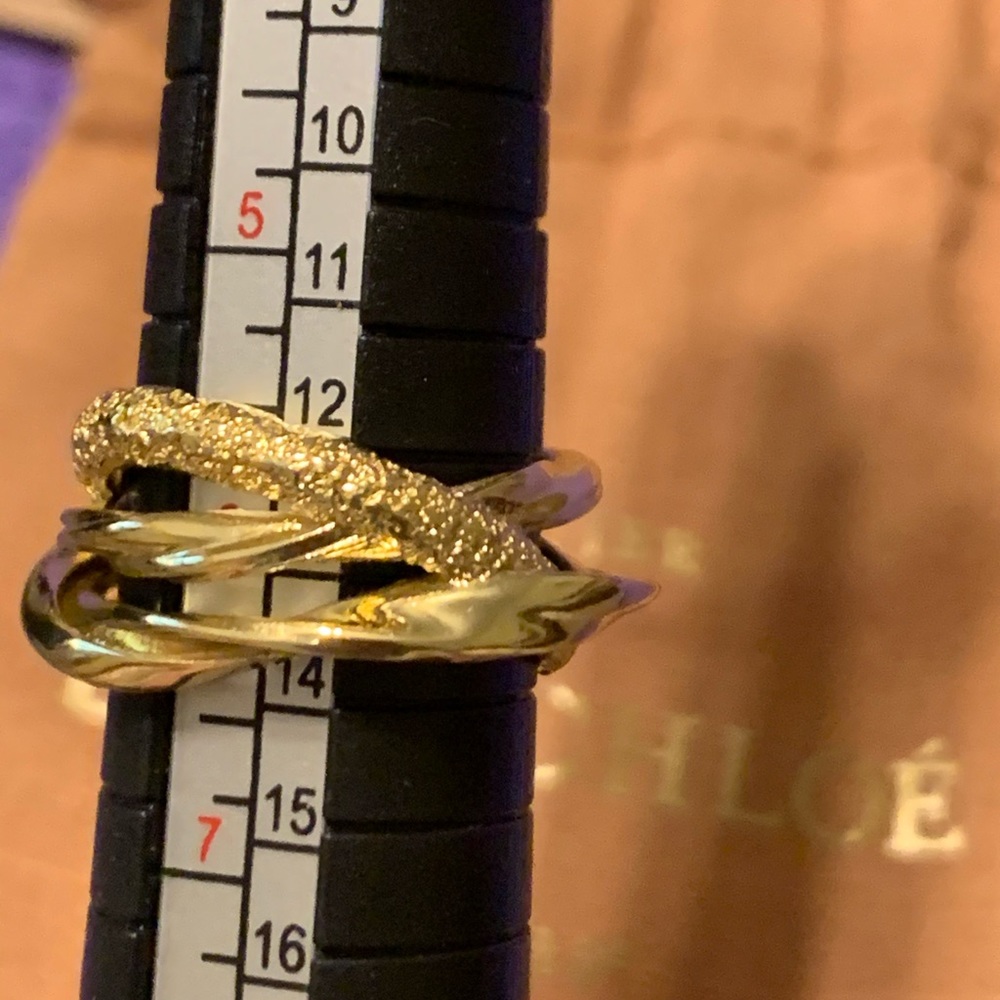 Sz 6 L'Atellier Paris Emma & Chloe Gold Ring - Picture 2 of 16
